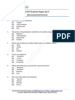 CTET Practice Paper Set-9: (Environmental Science)