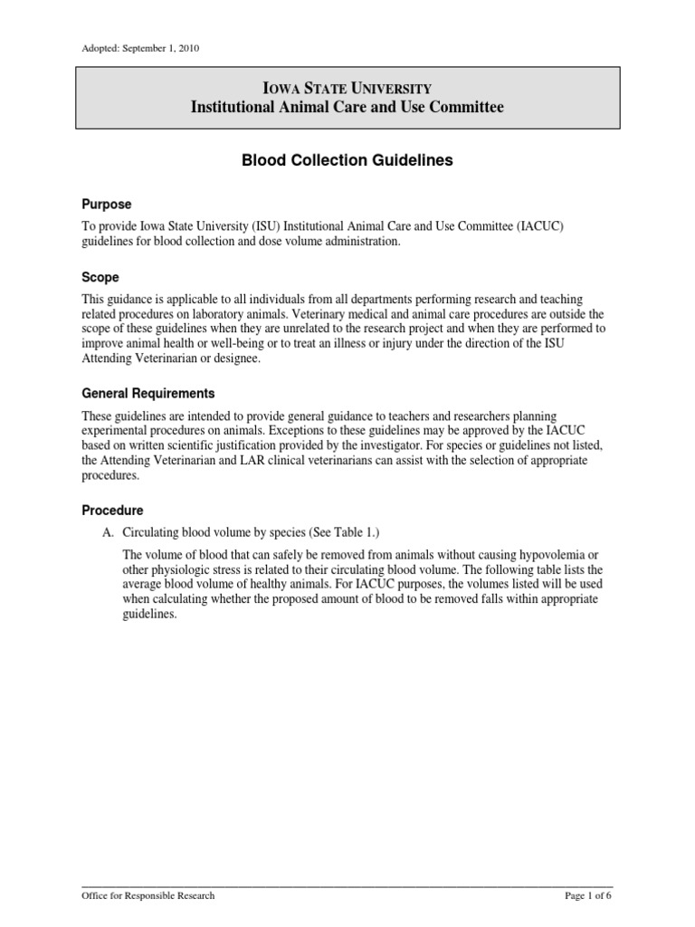 Blood Collection Guidelines PDF Vein Thorax