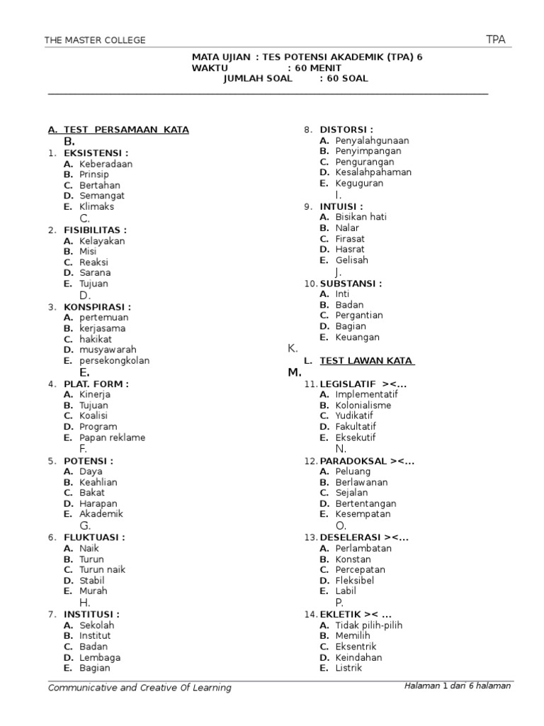 Communicative and Creative Of Learning: Halaman 1 dari 6 ...