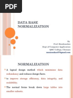 DB Normalization by Prof.manikandan