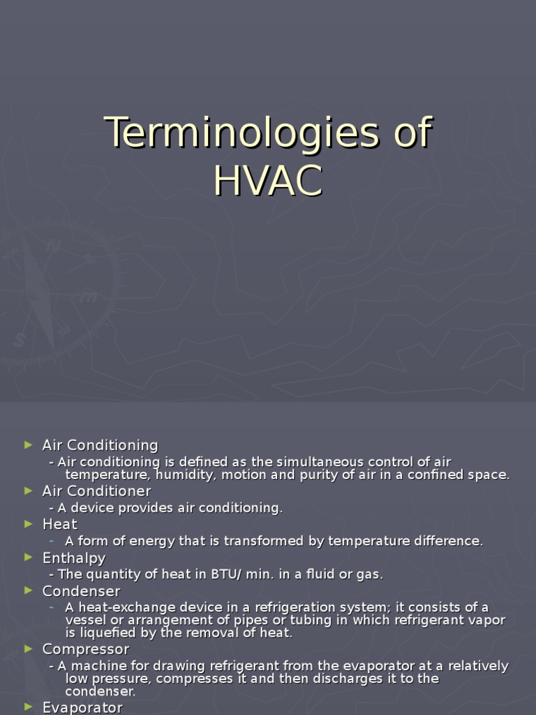 HVAC Terminology Explained | PDF | Air Conditioning | Humidity