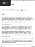 Craft or Science? Software Engineering Evolution