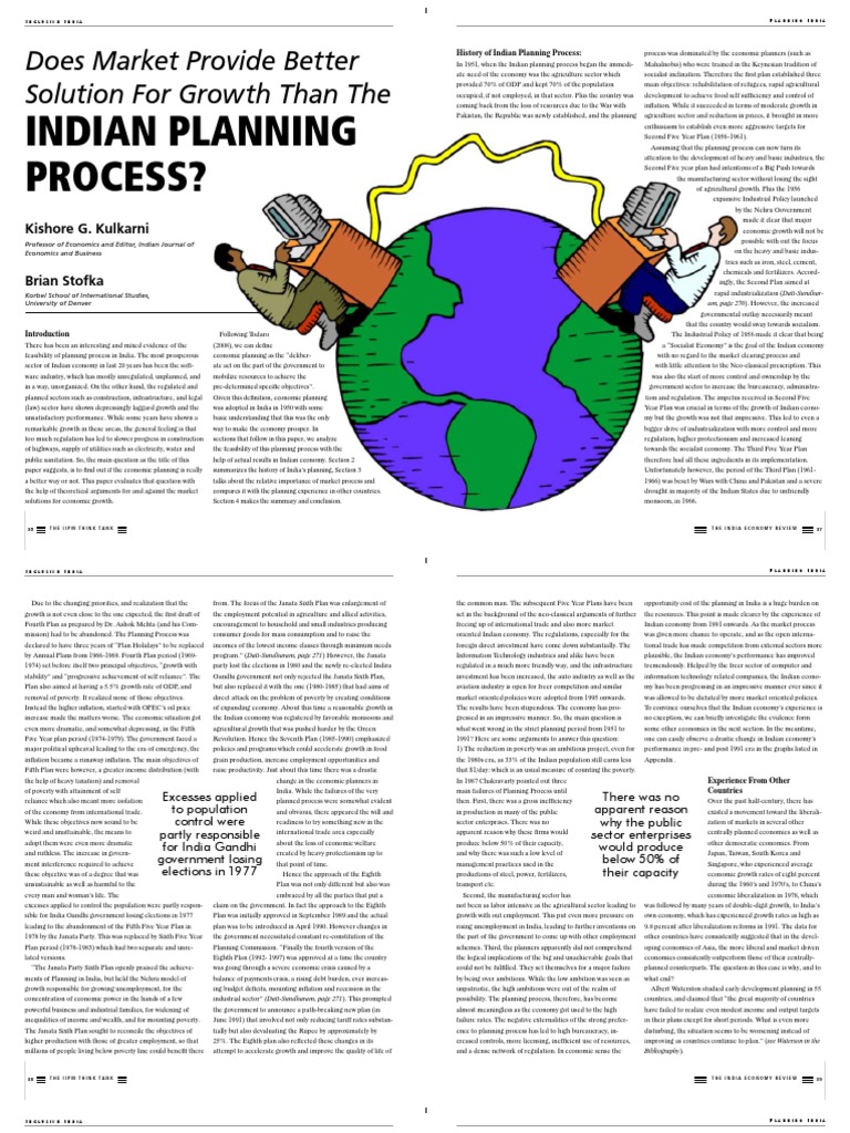 Evaluating India's Economic Planning | PDF | Economy Of India ...