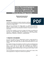 Intervención Psicopedagógica, Proyectos y Programas de Intervención en Situaciones de Infancia en Riesgo Social