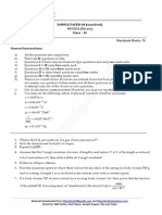 PHYSICS (Theory) : SAMPLE PAPER-04 (Unsolved)