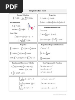 Integration Cheat Sheet | PDF | Fuzzy Logic | Philosophical Methodology