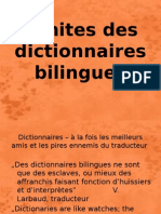 Limites Des Dictionnaires Bilingues