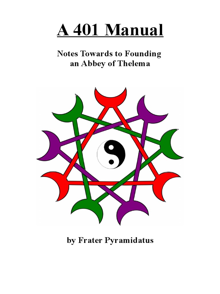 A 401 Manual By Frater Pyramidatus Thelema Religion And Belief Images, Photos, Reviews