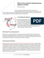 When To Use An Anterior Deprogramming Appliance and Why: De-Mystifying The Appliance