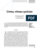 Crimes, vítimas e policias