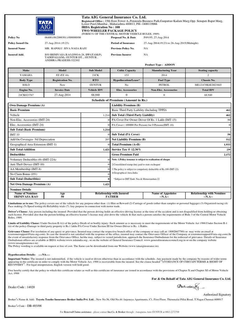 tata-aig-general-insurance-co-ltd-irda-registration-no-108-two