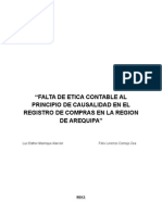 Falta de Etica Contable Al Principio de Causalidad en El Registro de Compras en La Region de Arequipa