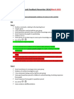 Science Book Look Feedback March 2015