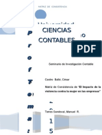 Matriz de Consistencia El Impacto de La Violencia Contra La Mujer en Las Empresas