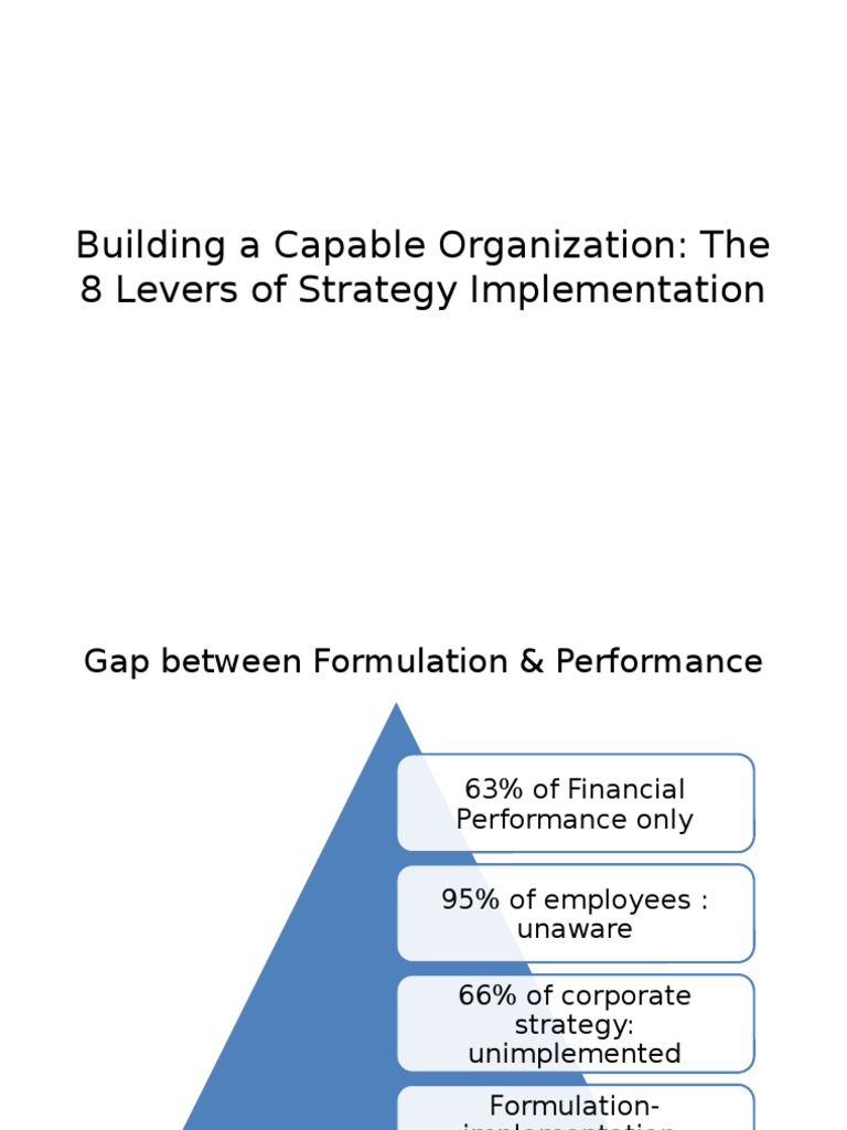 8 Levers for Effective Strategy Implementation | PDF | Applied ...