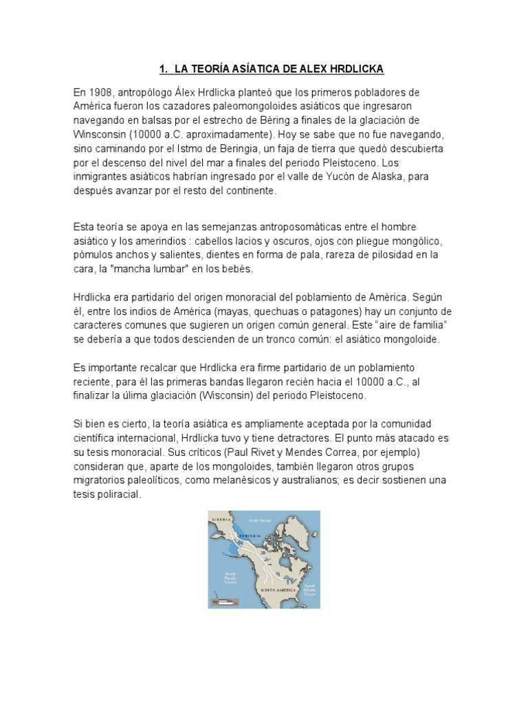 La Teoría Asíatica de Alex Hrdlicka