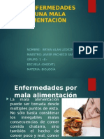 Enfermedades de Una Mala Alimentacion