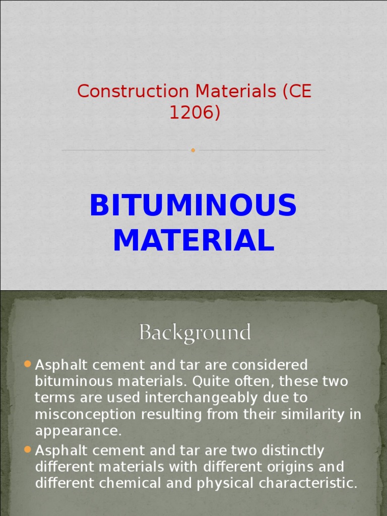 Bitumen Materials | PDF | Asphalt | Road Surface