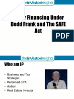 Seller Financing Under Dodd Frank and The SAFE Act