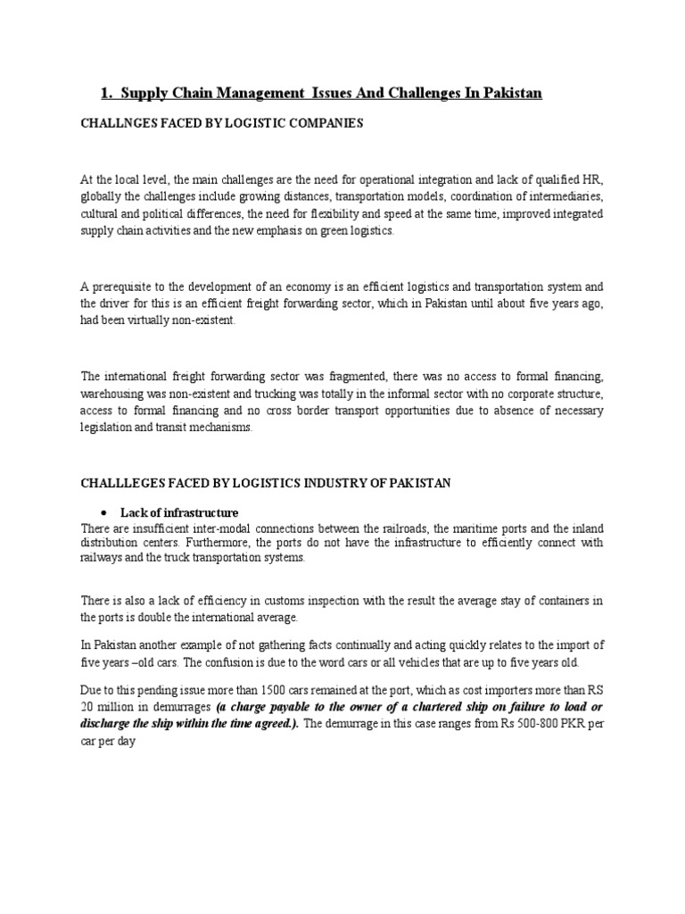 Supply Chain Friction and Logistics Bottlenecks