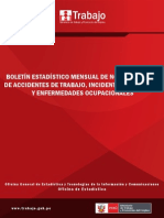 BOLETÍN ESTADÍSTICO MENSUAL DE NOTIFICACIONES DE ACCIDENTES DE TRABAJO, INCIDENTES PELIGROSOS Y ENFERMEDADES OCUPACIONALES