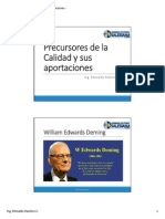 2.1 - (Deming) Precursores de La Calidad y Sus Aportaciones