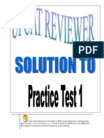Solution UPCAT Practice Test 1