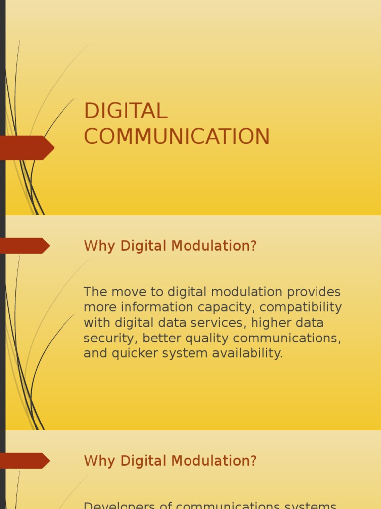 Benefits of Digital Modulation Techniques | PDF