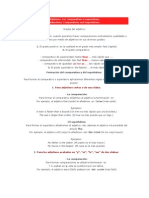 Adjetivos: Los Comparativos y Superlativos Adjectives: Comparatives