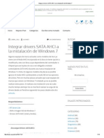 Integrar Drivers SATA AHCI A La Instalación de Windows 7