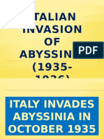 The Italian Invasion of Abyssinia