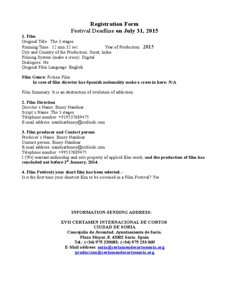 2 Registration Form 2015 | PDF