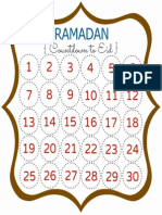 Ramadan Printable Calendar