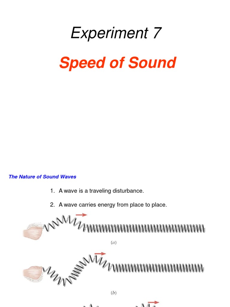 Expt. 7 Velocity of Sound Waves Sound