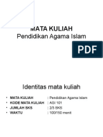 Kontrak Perkuliahan Agama Islam I