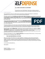 Law of Self Defense Consult Letter