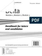 Delta Handbook for tutors and candidates 