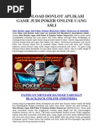 Download Download Donlot Aplikasi Game Judi Poker Online Uang Asli by Garin Kosasih SN268639907 doc pdf