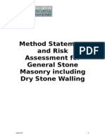 Stone Masonary Method Statement and Risk Assessment