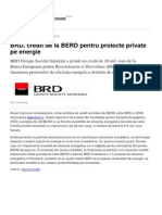 BRD Credit de La BERD Pentru Proiecte Private Pe Energie PDF