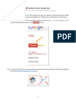Google Sites Reference Sheet