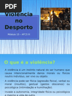 Violência No Desporto Trabalho