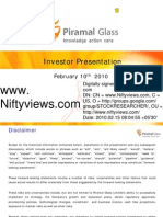 Piramal Glass Analyst Ppt