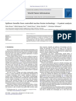 Spillover Benefits From Controlled Nuclear Fusion Technology-A Patent Analysis Peter Bruns a , Minh Quang Tran b , Daniel Kunz  , Heinz Mueller , Christian Soltmann 