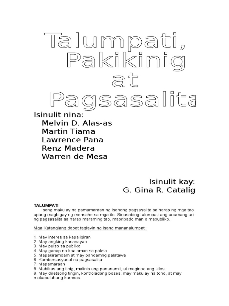 Talumpati | PDF