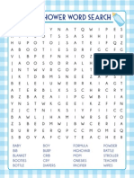 Baby Shower Word Search - Find 20 Baby Items