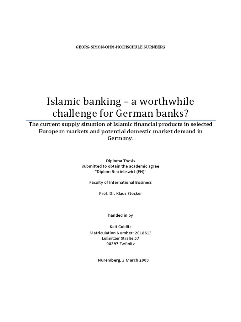 Islamic banking Essays