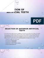 Selection of Artificial Teeth