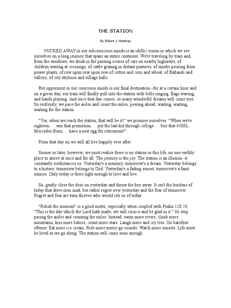 The Station by Robert J. Hastings PDF