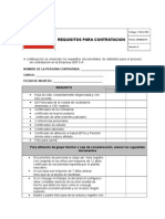 FGHU-003 Check List Requisitos para Contratacion